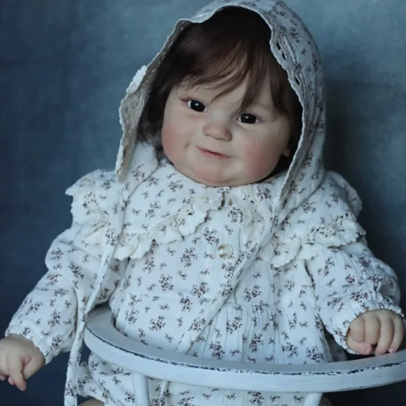 24Inch Reborn Baby Toddler Maddie Newborn Doll Princess Girl Lifelike Soft Touch 3D Skin Art Doll with Hand Root Hair