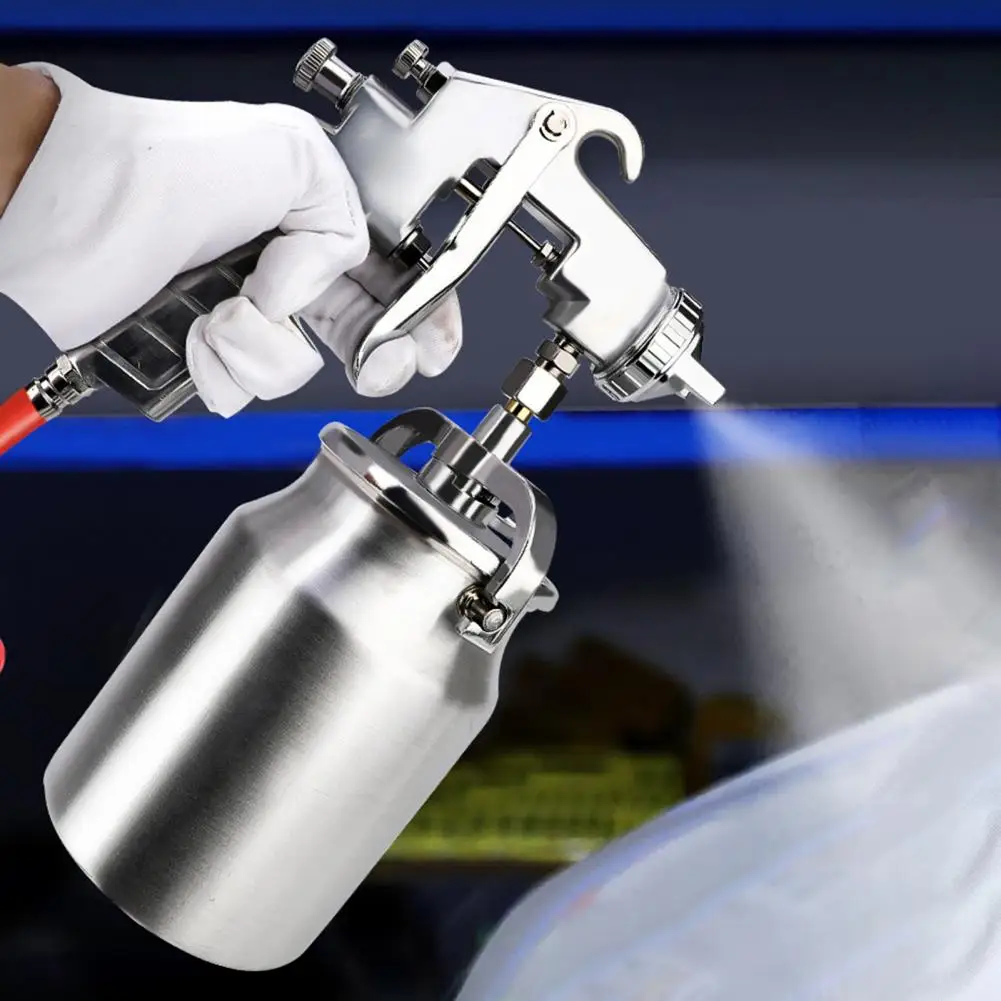 Pulverizador Uniforme Atomização Bomba de ar Pulverizador Ajustando Botão Poroso Atomização 1.5 2.5 Calibre Pneumático Pulverizador Oficina