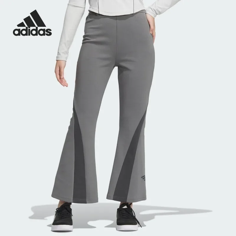 Adidas Breathable Mesh Elastic High Waist Wide Leg Snap Cargo Pockets Gym TrousersJJ1131