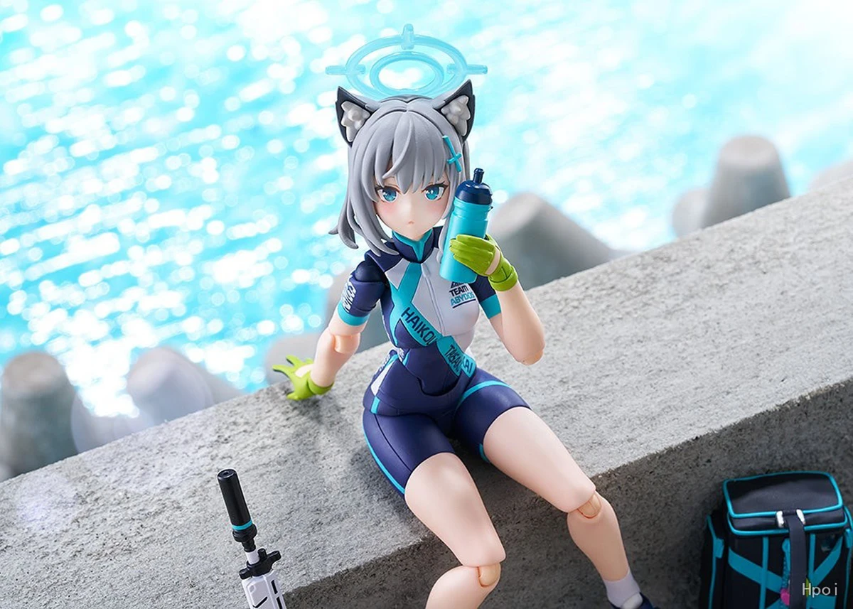 Original Original Max Factory Action/Puppen Figma ( # 644-DX) Blue Archive Sunaookami Shiroko Cycling DX Edition Actionfigur Geschenk