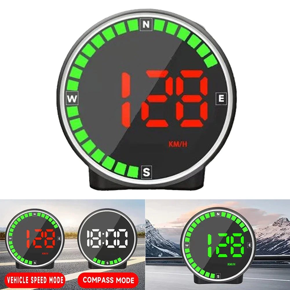 

1 SET Car 7 Color Head Up Display Speedometer 5V Car Speed ​​Display Device KMH /MPH Times Display Electronics Accessories