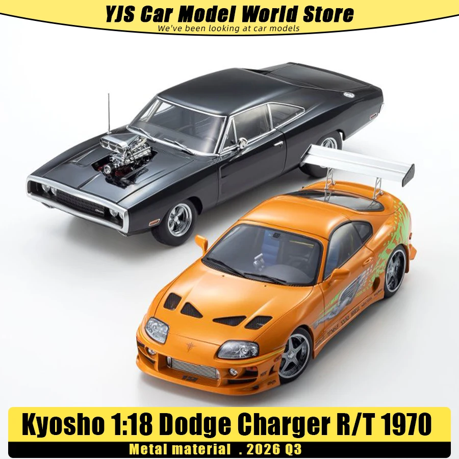 

KYOSHO 1/18 Scale Diecast Collection Dodge Charger R/T 1970 Toyota Supra Turbo - Static car model - Collection - Display piece