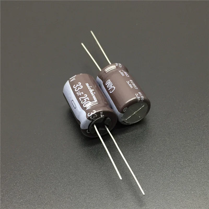 5PCS/50PCS 33uF 250V 33 uF NICHICON CA Series 12.5x20mm High ripple current Long Life 250V33uF Aluminum Electrolytic Capacitor