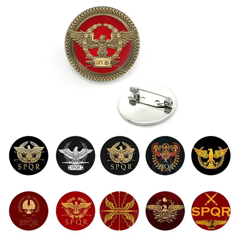 TAFREE Spqr Roman Empire Legions Collar Pins Brooch Vintage picture badge brooch pins Jewelry Gift FTQ309