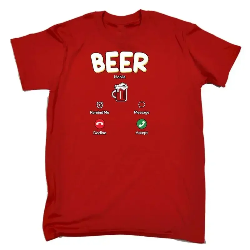 Beer Is Calling Accept Decline Alcohol Mens Funny T Shirt