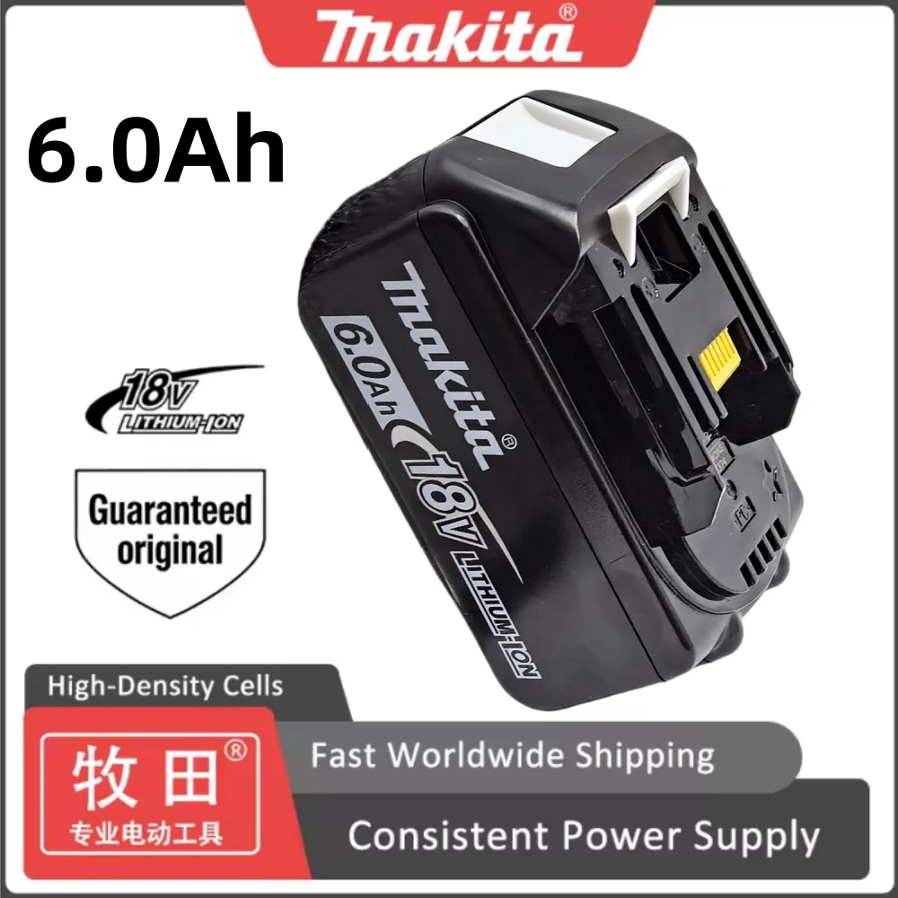 

100% Original Makita 18V 6.0Ah Rechargeable Battery Compatible with BL1830 BL1830B BL1840 BL1840B BL1850 BL1850B Power Tools