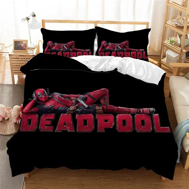 Disney Deadpool 3D Bedding Set Duvet Cover Set Pillow Case Comforter Single Double Twin Full Queen King Size Boy Gift