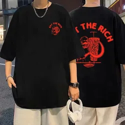 男性と女性のための両面プリントTシャツ,カジュアルなゆったりとした服,リッチなdoner b6ner,kebab,and marx,聖体拝領,hipker,2024