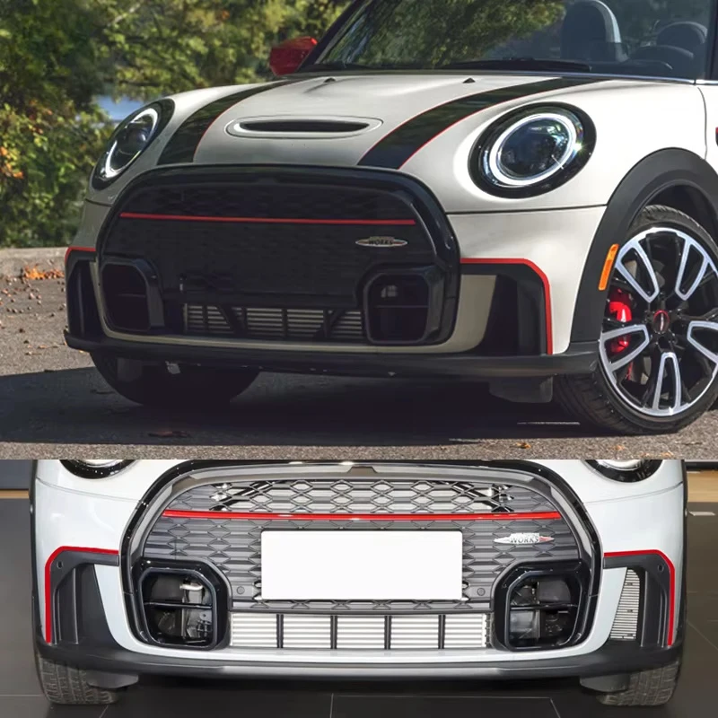Car Accessories For MINI Cooper JCW F55 F56 F57 Exterior Conversion Parts Front Bumper Wrap Vents Bumper Decorative Stickers view 3