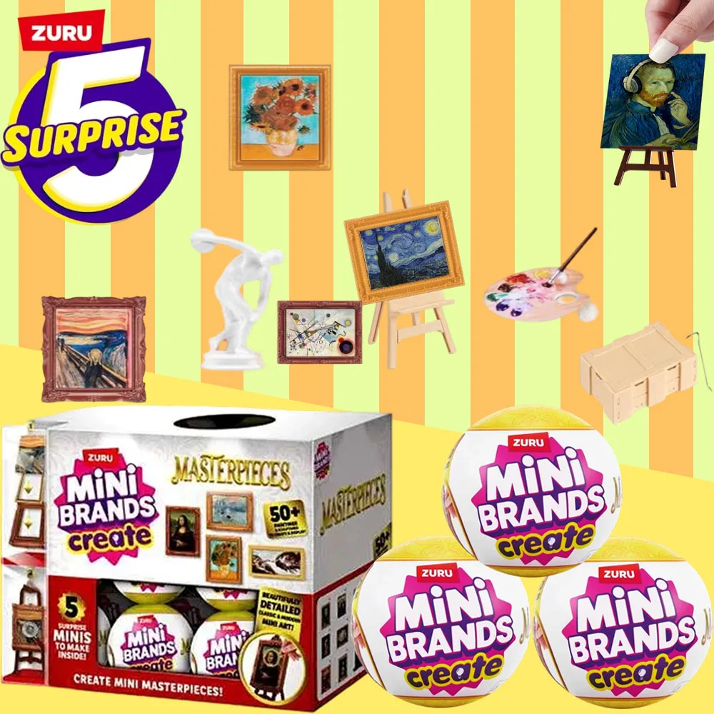 

Zuru Mini Brands Create Masterpieces Series 1 Mystery Box Blind Box Capsule Assortment Miniature Toys Collectible Masterpiece