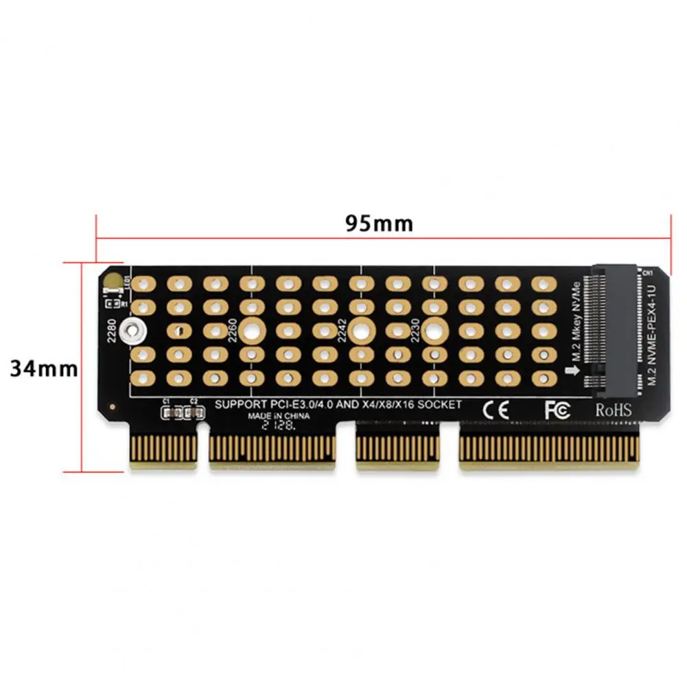 Tarjeta adaptadora M.2 Nvme de alta velocidad, accesorios de computadora, expansión Pcie4.0 con soporte para 2230/2242/2260/2280 M.2 para Nvme