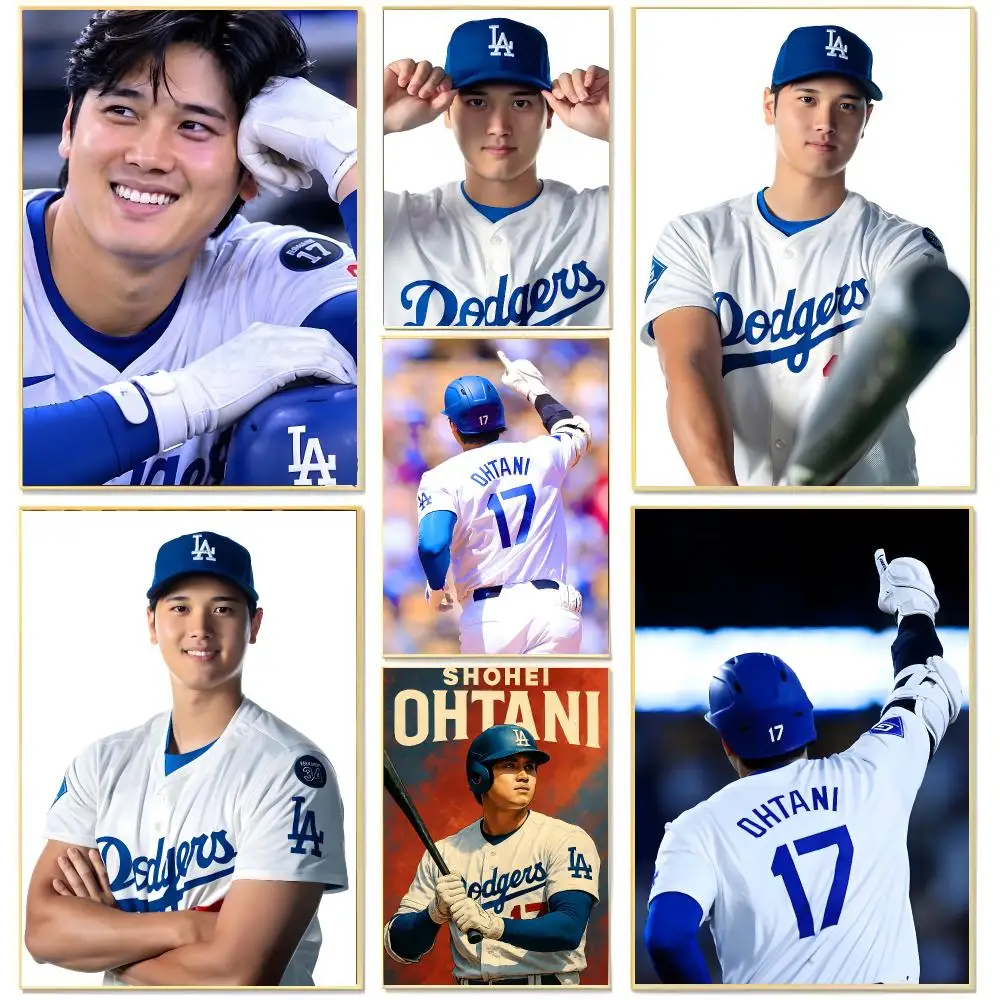 Sports Star S-Shohei Ohtani Poster Living Room Bedroom Decorative Print Unframed Decor