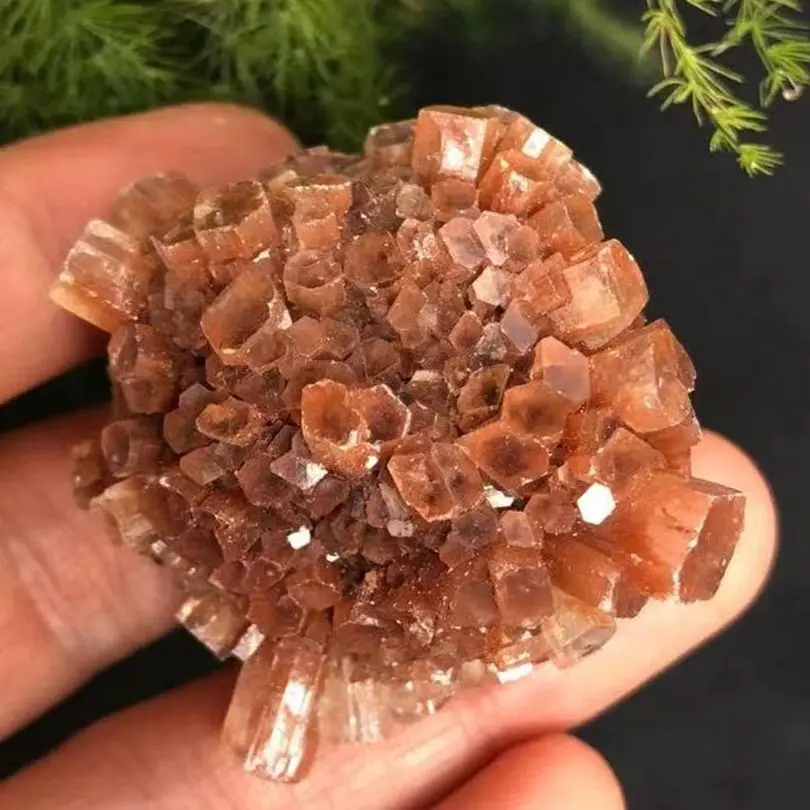 New Product Natural Rare Orange Aragonite Quartz Mineral Crystal Cluster Shape Rough Stone Nepheline Specimen Healing Home Decor