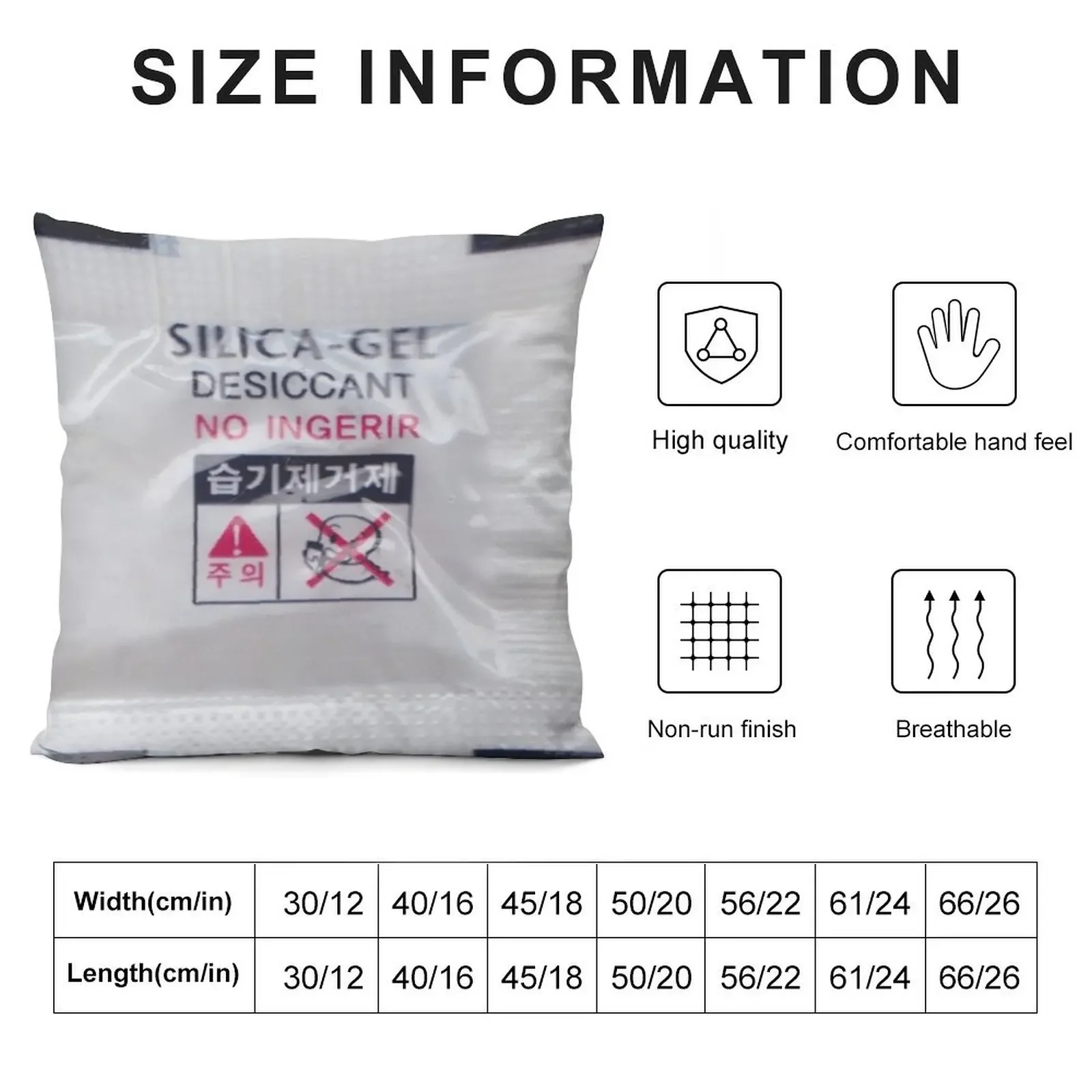 Silica Gel please do not ever eat Throw Pillow Luxury Living Room Decorative Cushions Sofa Decorative Covers pillow