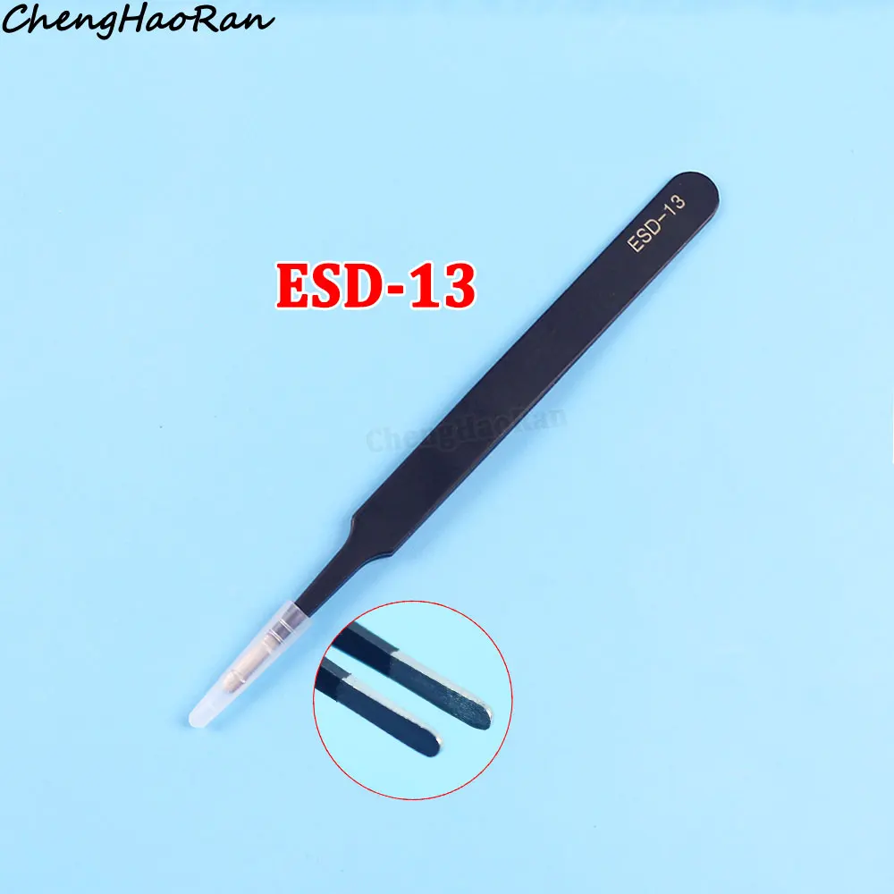 1 Piece Anti-static ESD Tweezers Electronics Repair Tools for Repair Electronic Component capacitors resistors IC chip DIY Tools