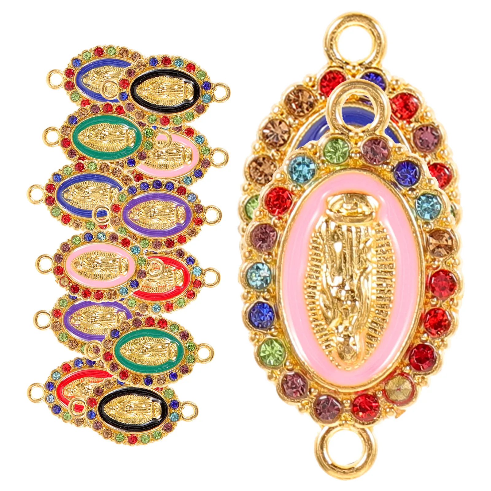 

24pcs Virgin Pendant Colorful Necklace Jewelry Charm Large Alloy Gifts DIY Earrings Bracelet Accessories Decorations