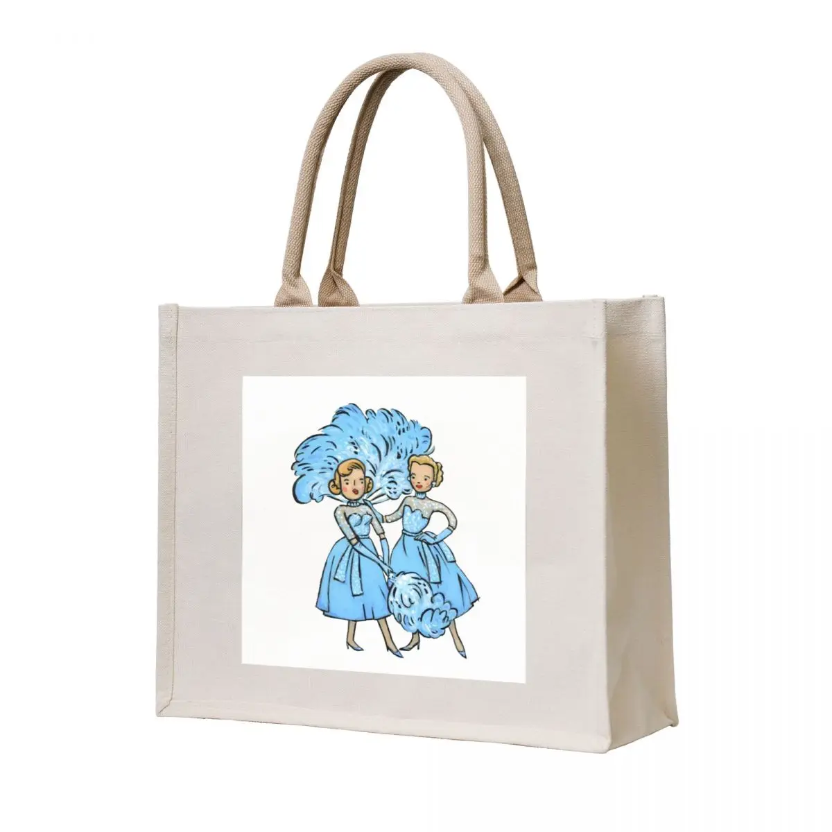 

Sisters: White Christmas Tote Bag custom fabric bag Women's bag large tote shopping bags foldable