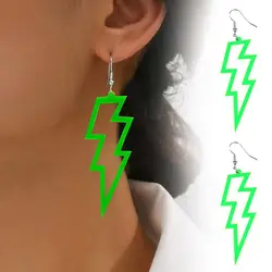 Neon Flash Earrings Funky Kitsch 80s90s Punk Rock Retro Pendant Acrylic Drop Dangle Earrings Women Jewelry