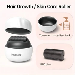 Bio roller-Dermaroller Original G4, 1200 Pines, microagujas para el crecimiento del cabello, eliminación de estrías corporales, herramienta para el cuidado de la piel facial