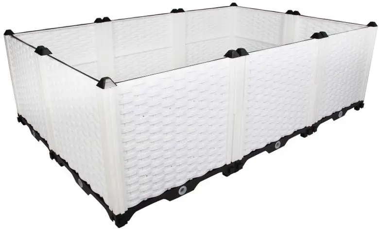 

Raised Garden Bed Kit DIY Plastic Planter Box for Growing Fresh Vegetables, Herbs, Flowers & Succulents in Balcony, Rooftop, Pat