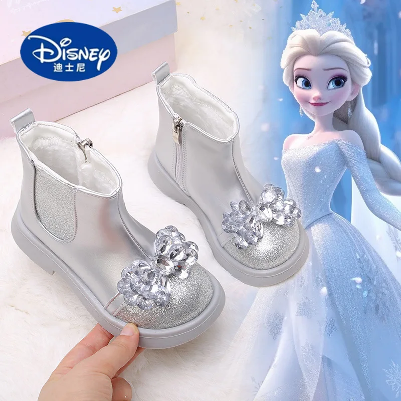 

Disney Elsa Princess Boots 2025 | Faux Fur Lined Ankle Boots, Girls Winter Shoes Children Casual Shoes