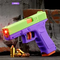 Dual-mode G17 Laser Version Automatic Shooting Radish Gun Shell Ejection Soft Bullet Pistol Toy Gun CS Weapons for Kids