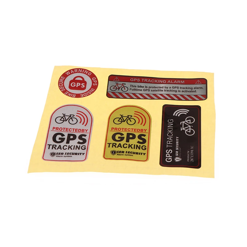 

1Set Bicycle GPS Sticker Scooter Motorcycle Anti-Theft Warning Sticker Tracking Reflective Waterproof Paster Bike Accessories