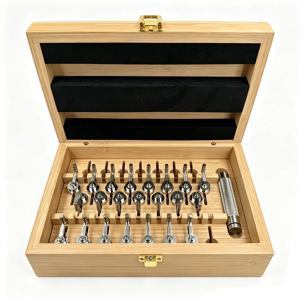 23 in 1 Watch Mainspring Winder Set With Separate Handle Fit for NH35 2824 2185 2000 1904 8200 7750 L888 Watch Movement Repair