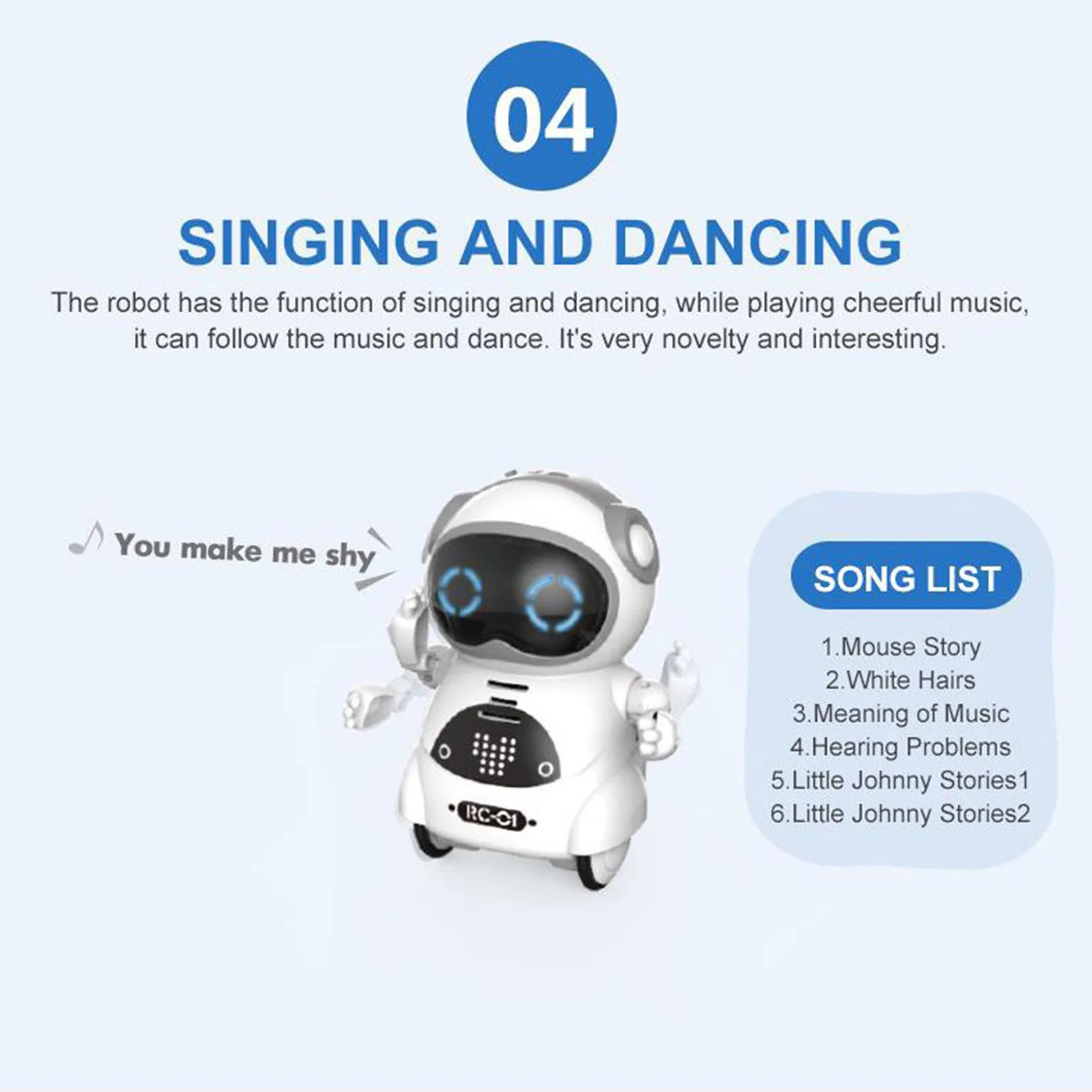 Talking Pocket Robot Toy Interactive Dialogue Voice Recognition Record Robot Toy for Children Toddler Preschool Activity