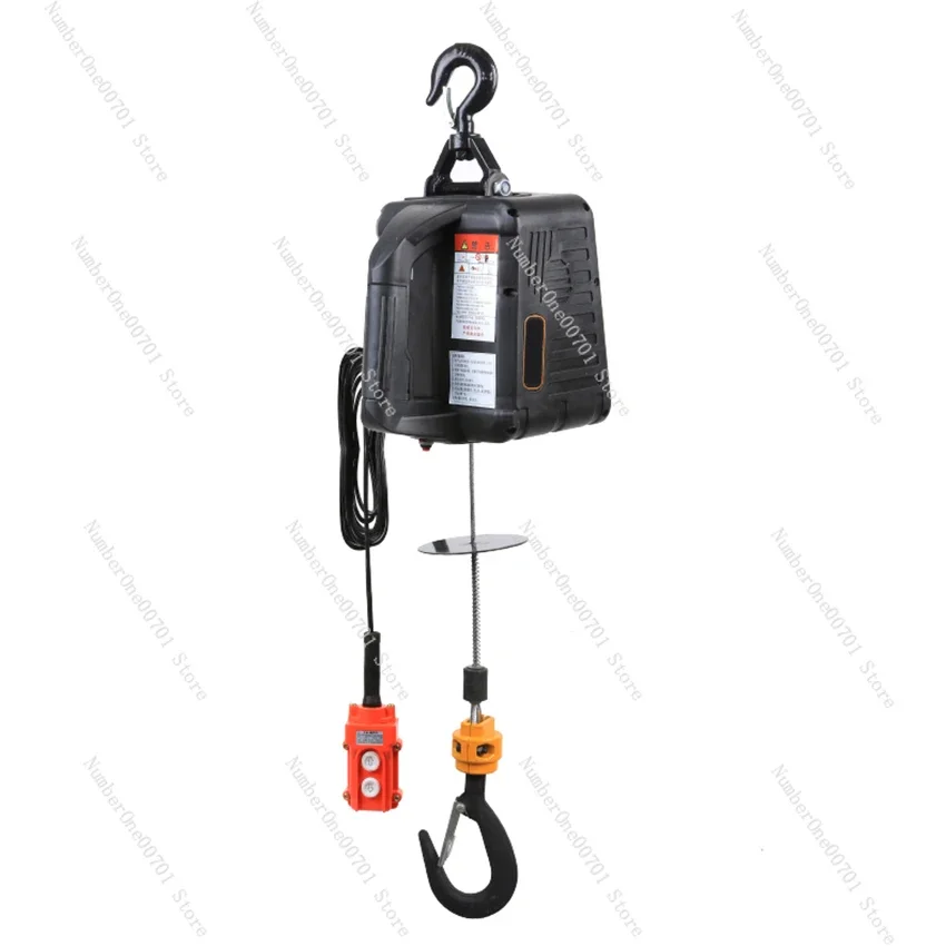 

500KG Electric hoist Portable electric hand winch traction block electric steel wire rope lifting hoist towing rope 220V/110V