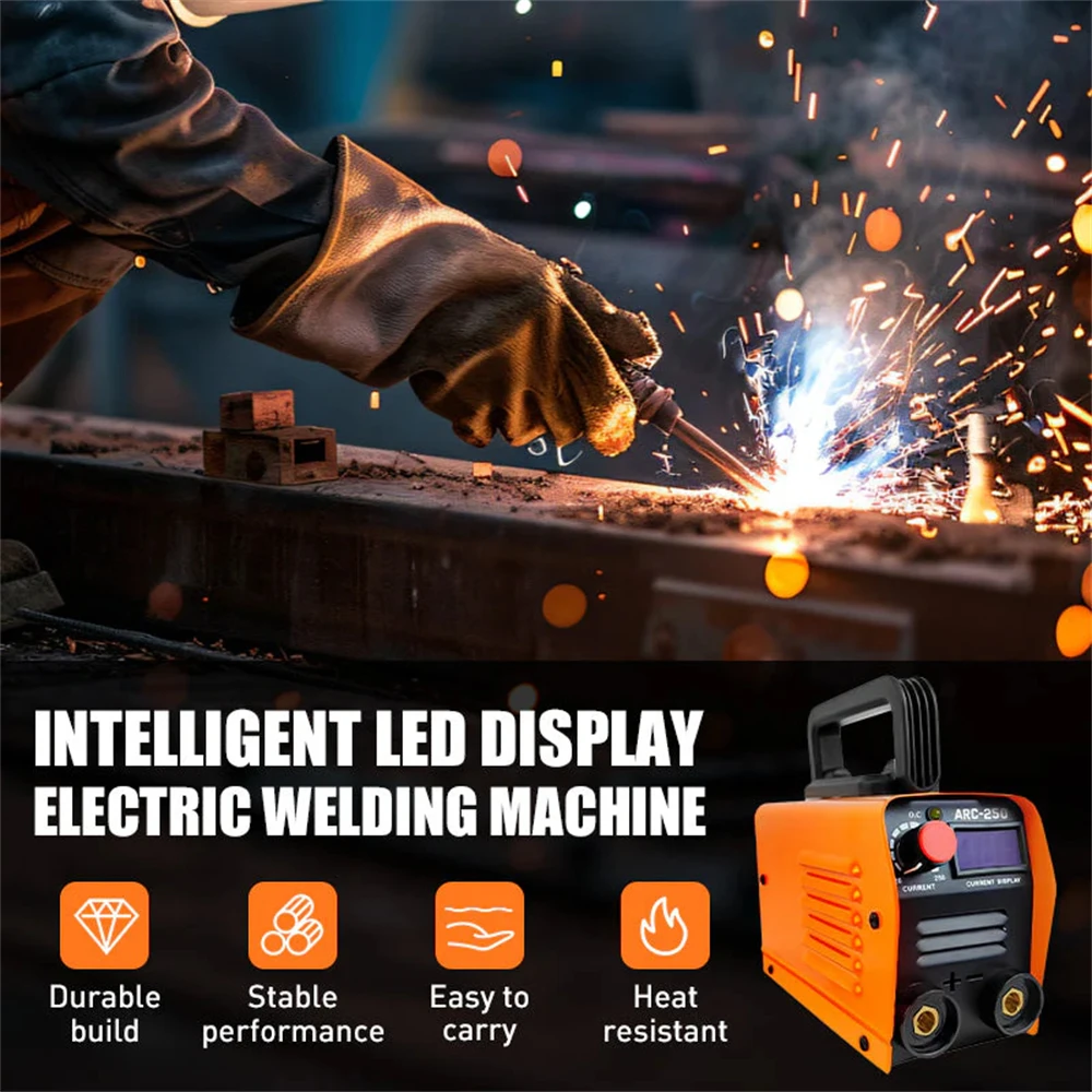 

Mini 250A MMA Arc 4.8KW Welder Inverter Welding Machine 110V 220V Portable Iron Electric Welding Equipment Car Repairing Tools