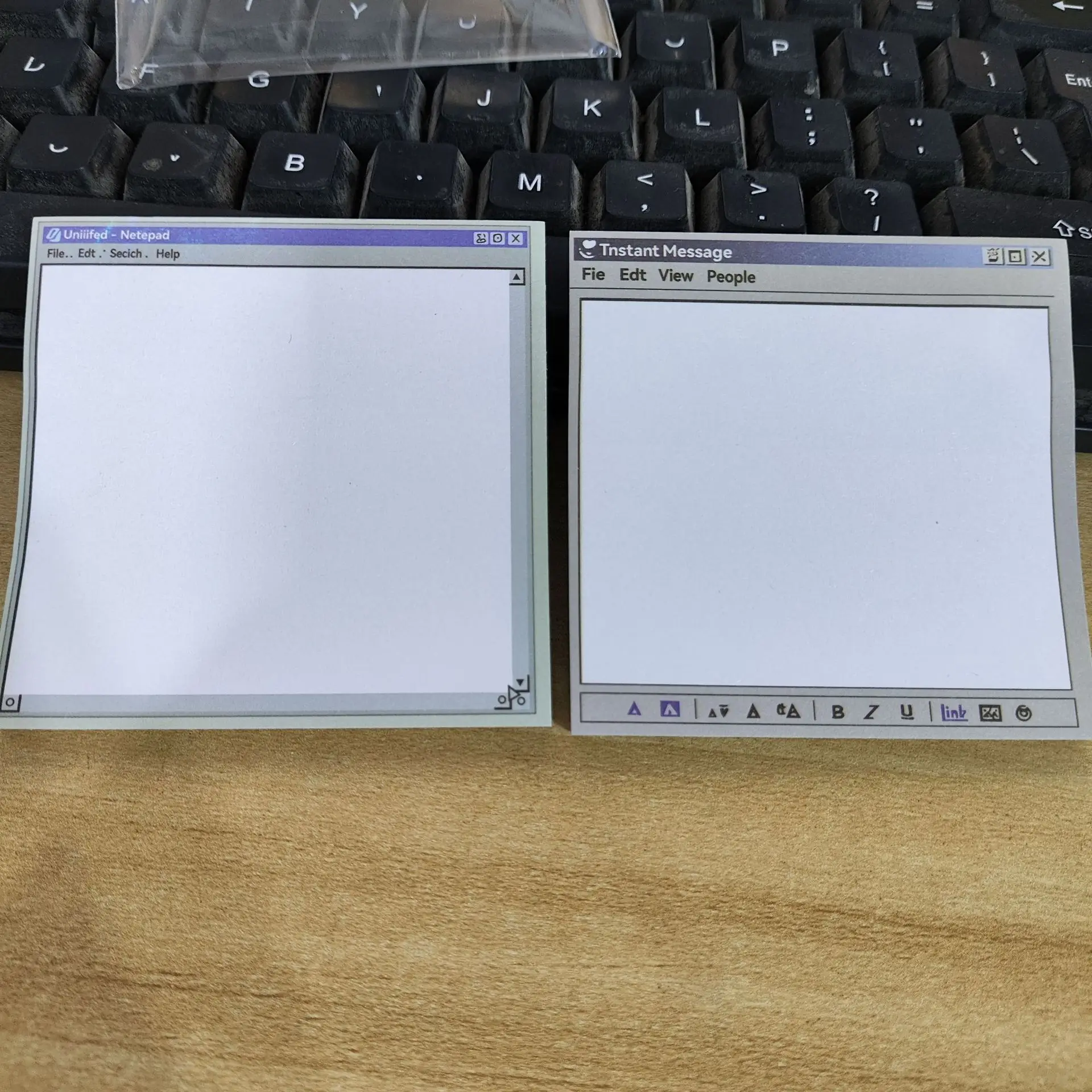 50-Page Retro Computer Drawing Tools Pattern Notepad Classic Design, Minimalist Color Scheme Back-to-School Season Notepad