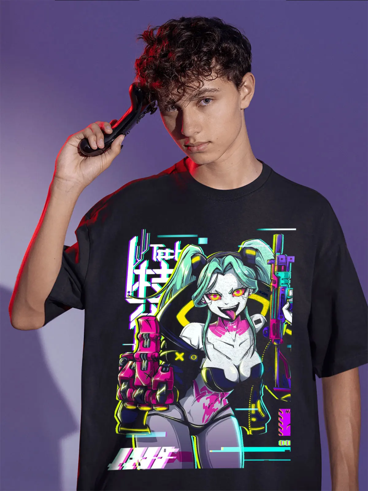 Cyber Edgerunners T-Shirt Anime Edge Runner Manga Gift Graphic Tee All Size