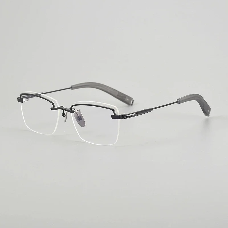 Belight Optical Rimless Square Shape ไทเทเนียมผู้ชายคลาสสิกกรอบแว่นตาเลนส์ DTX-422