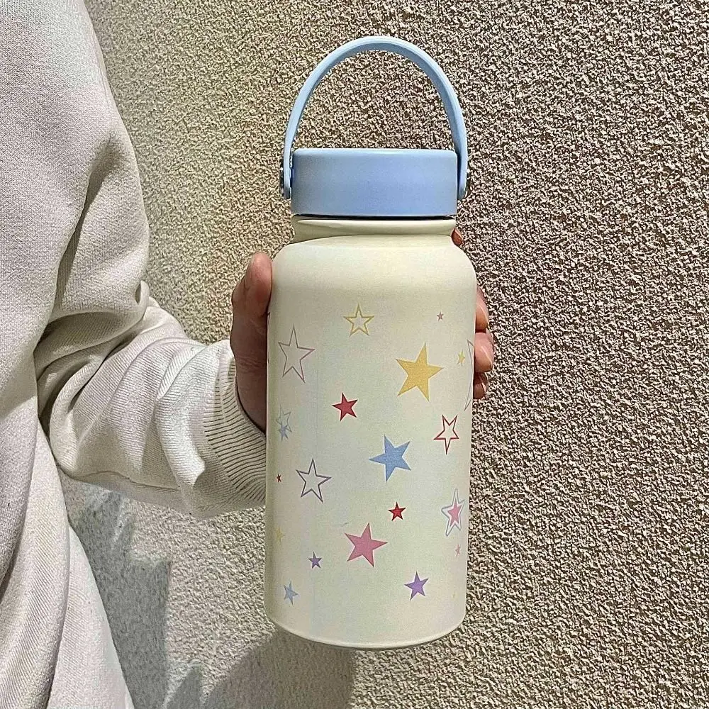 

Travel Tumbler 900ml Insulated Cup Leak-proof Cartoon Stainless Steel Cup Double Wall with Straw Thermos Bottle Hot Drink