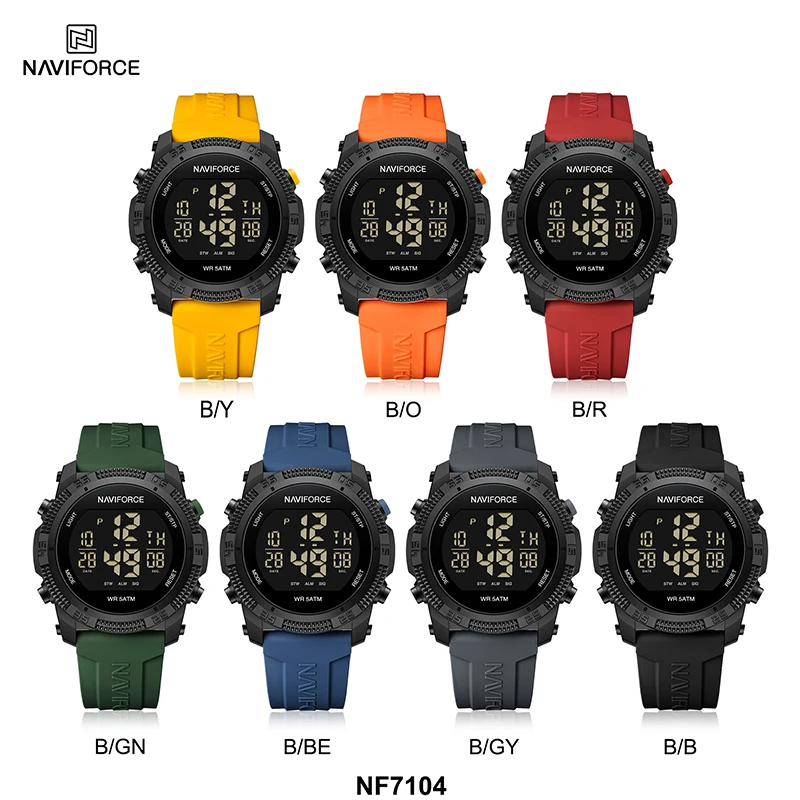 New Style NAVIFORCE Fashion Waterproof Men's Electronics Wrist Watch Sports Luminous Watches Silicone Strap Male Clocks Gifts view 6