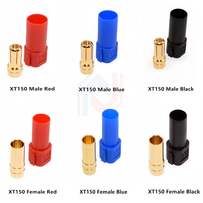 

1Pcs XT150 Aircraft Model Connector Adapter 6mm Male/Female Plug High Rated Amps Connector For RC LiPo Battery