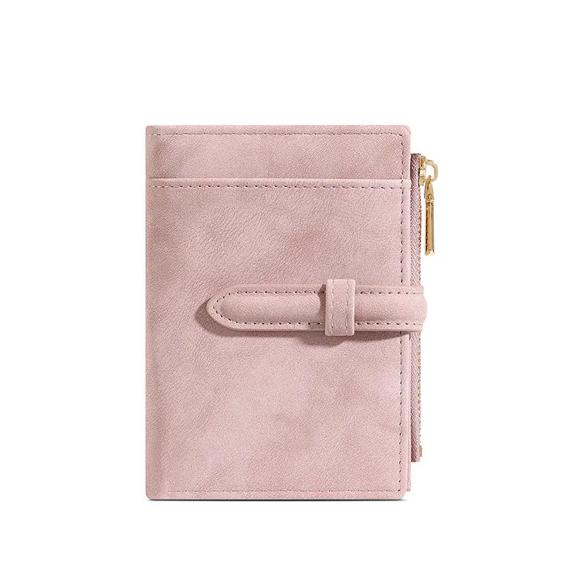 Women's Short Wallet with 8 Card Slots & Zipper Coin Pocket - Blocking Multi-Function Purse (New Design) cartera mujer