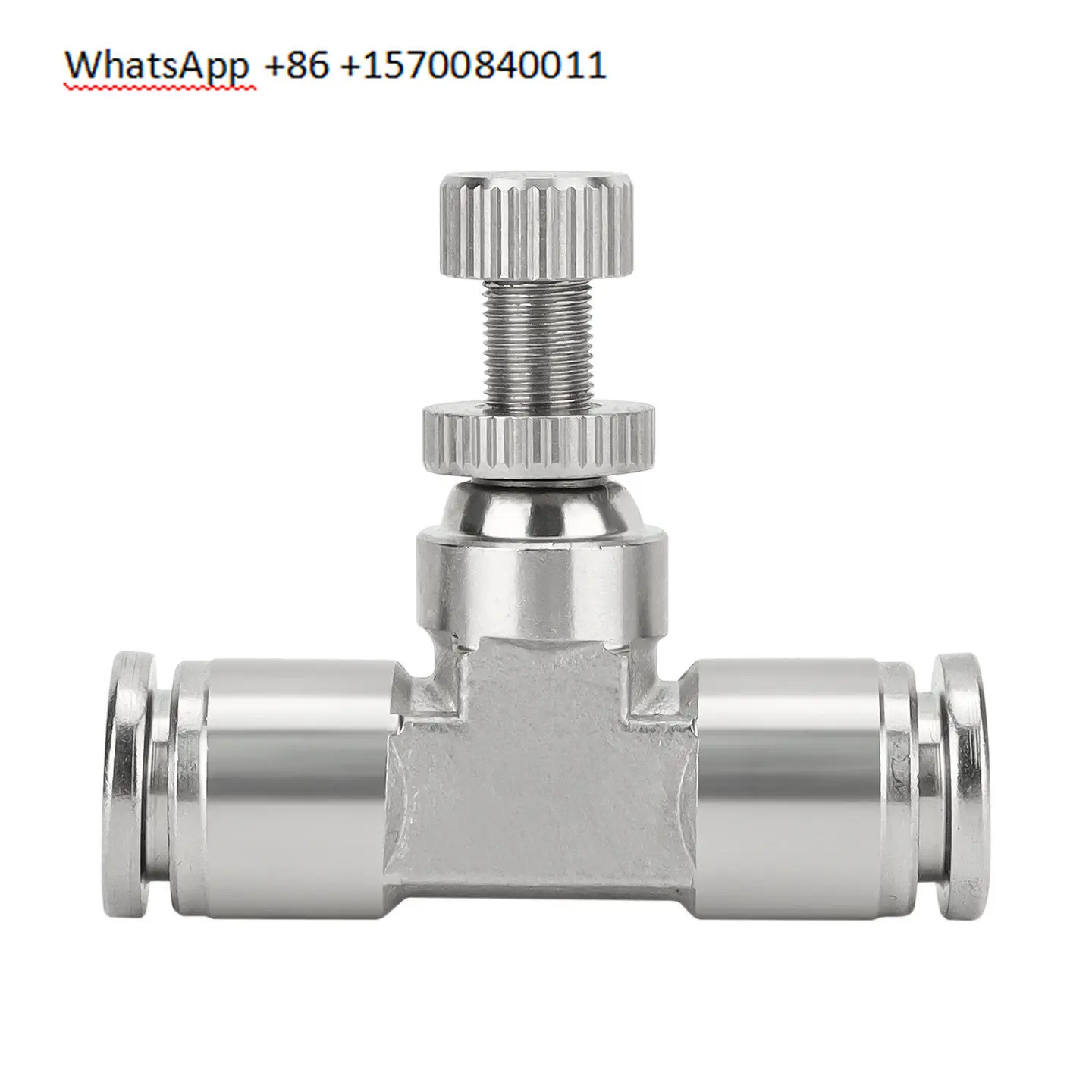 Stainless steel throttle valve LSA straight through pneumatic pipe speed control valve SA4/6/8/10/12 high temperature resistance