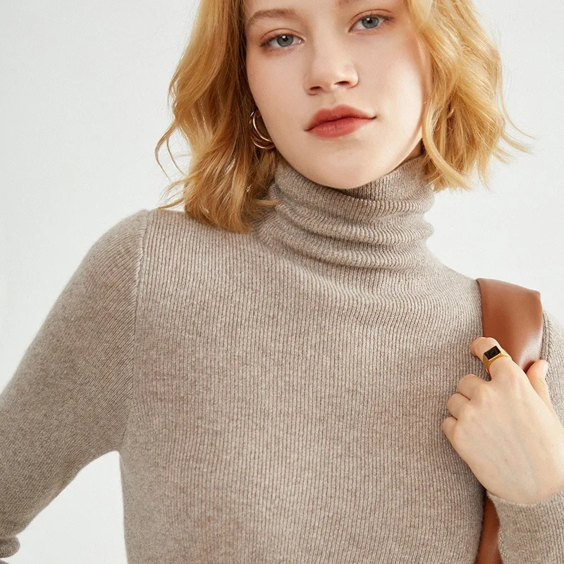 

Fashion Soft Warm Basic Sweater Korean Turtleneck Long Sleeve Pullover Women's Autumn Winter 2025 Slim Solid Knitwear Tops