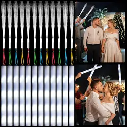 20pcs White Fiber Optic Wand LED Foam Sticks Light Up Wand Bulk Glow Sticks with 3 Modes Flashing Glow in The Dark Party Supplie