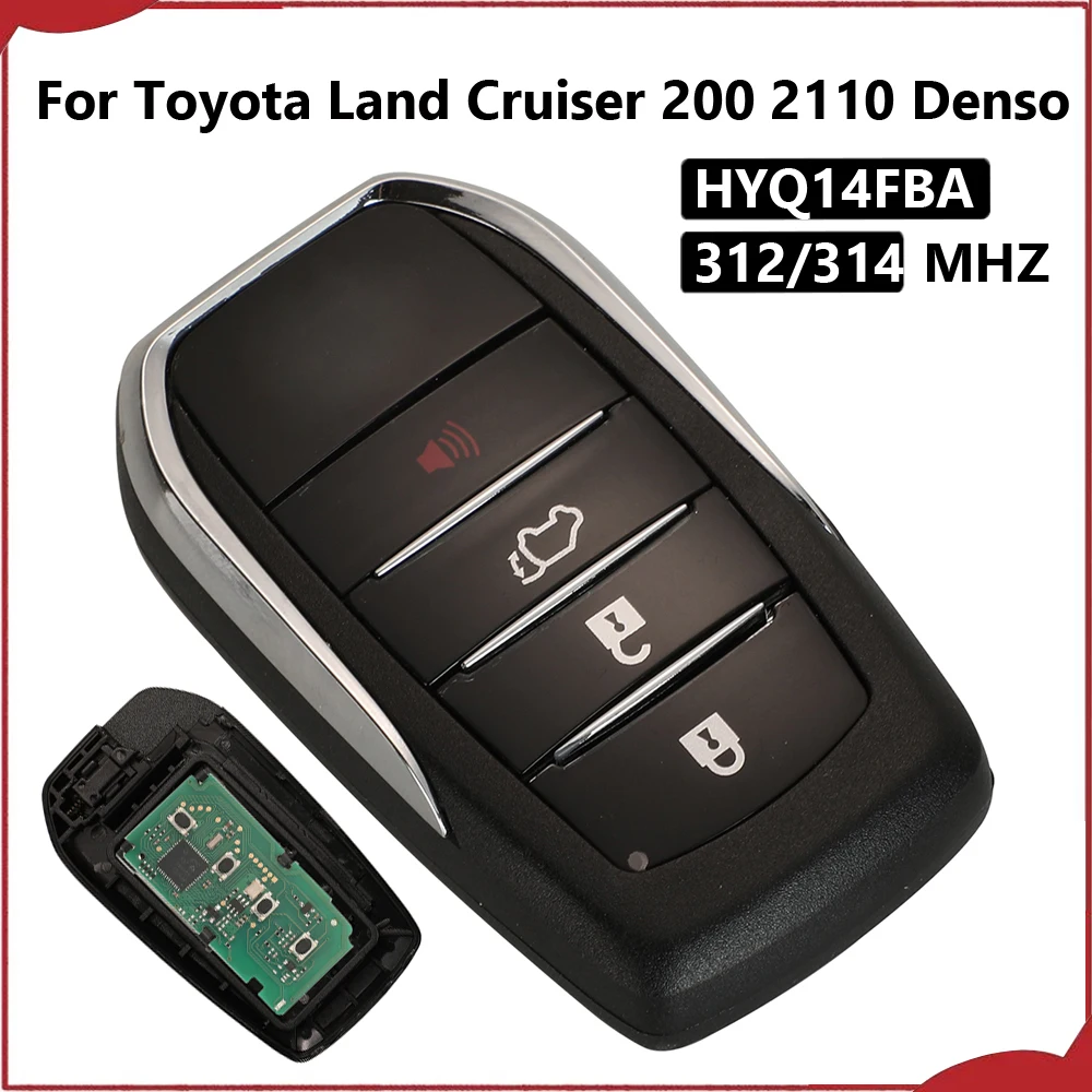 Jingyuqin New 281451-2110 HYQ14FBA Keyless Smart Remote Key 312/314MHz 8A P4=88 For Toyota Land Cruiser 200 series 2110 Denso