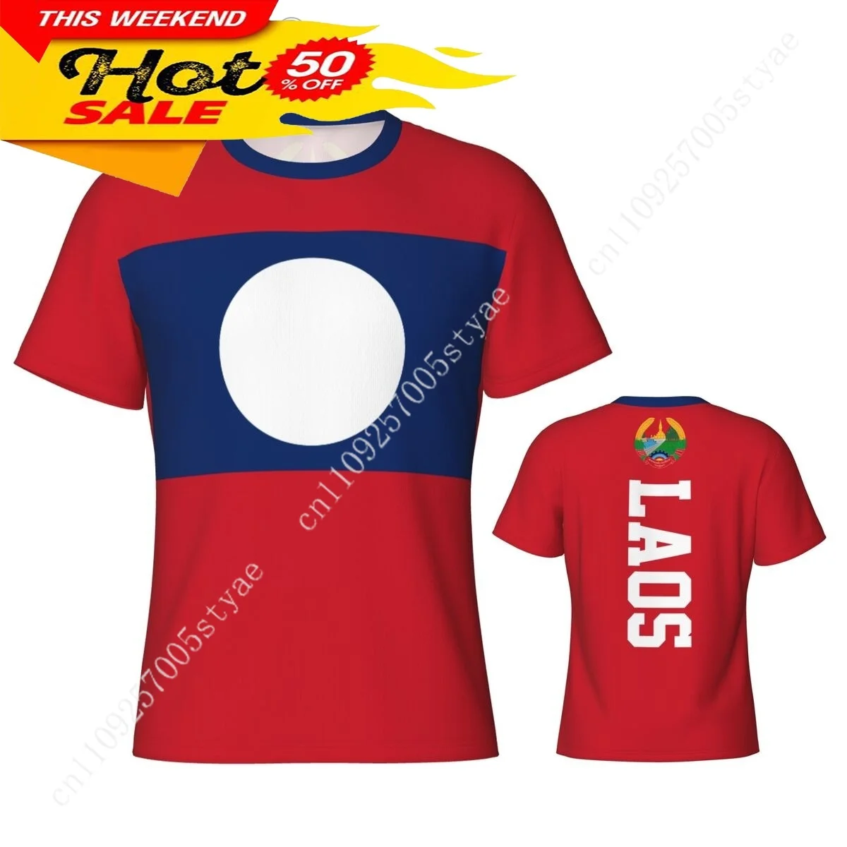 

Laos Flag Laotian Tshirt Men Tees 3D Sports Jersey Fashion Soccer Clothes Football Fans Gift Patriotic T-shirt Casual T Shirt