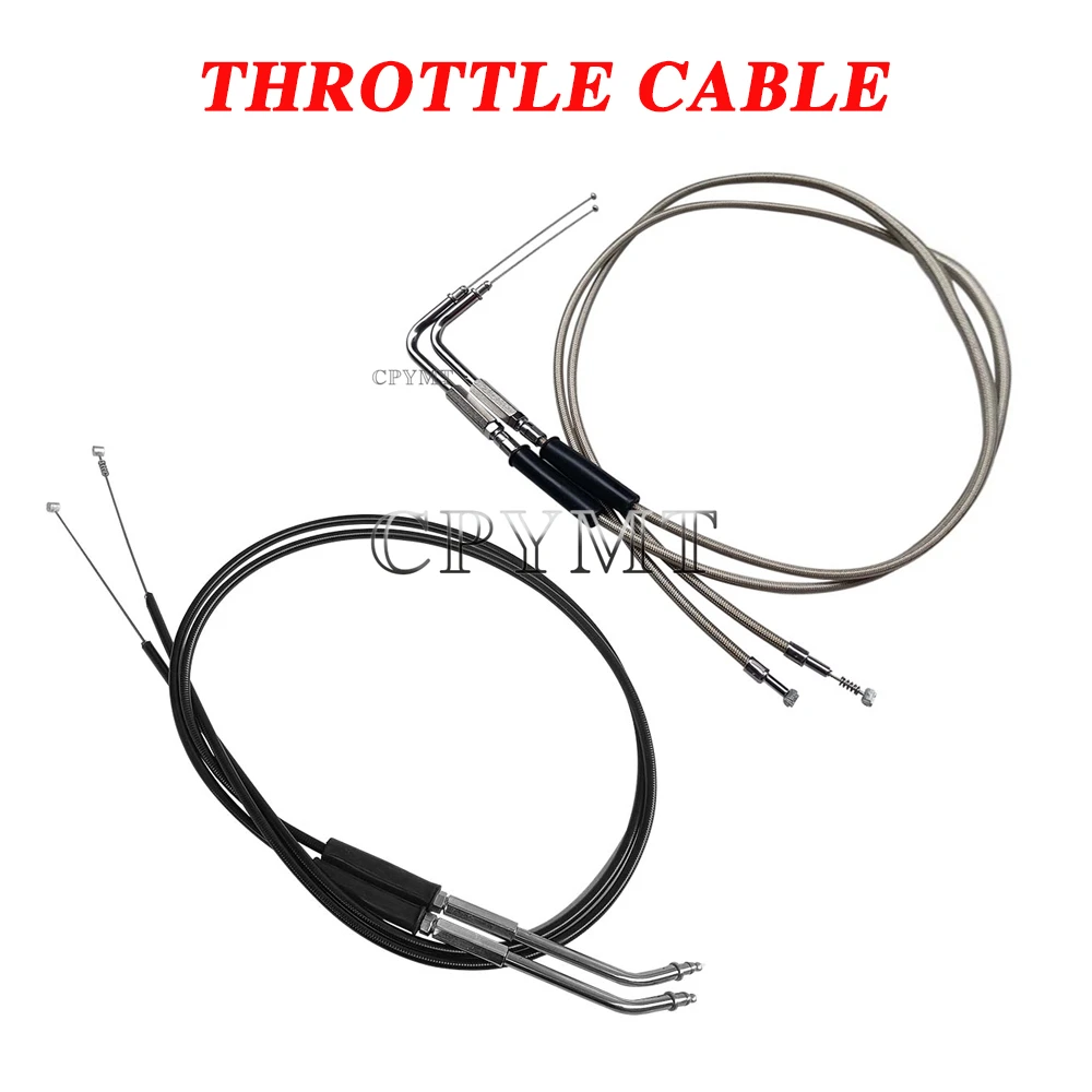 Motocykl wydłużony kabel przepustnicy pasuje do Harley Sportster XL 1200 XL883 2002-2014 Dyna Road King Electra Glide