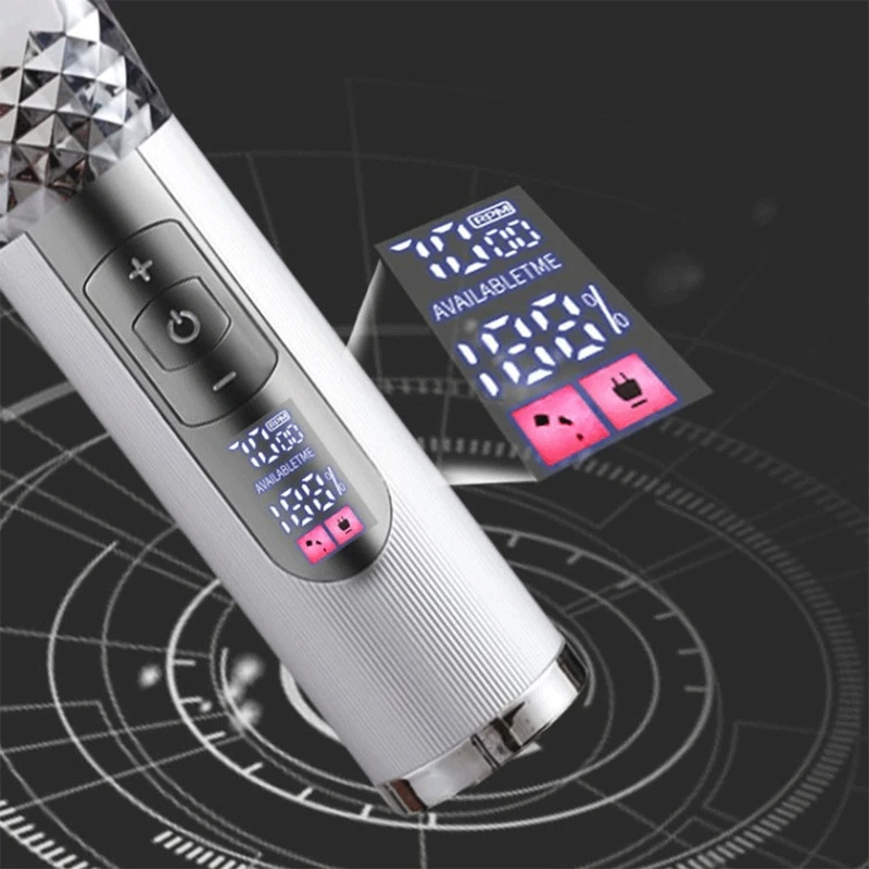 Professional Hair Trimmer Men Rechargeable Hair Trimmer Metal Liquid Crystal Digital Display Hairtrimmer Gold