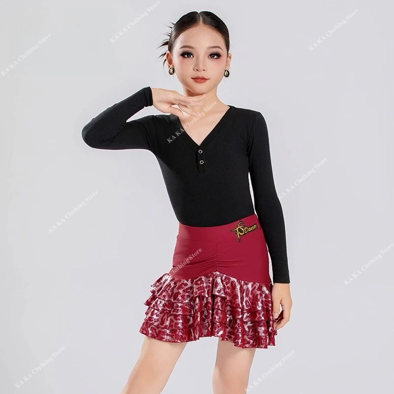 

Rumba Tango Samba Latin Dance Costume Girls Salsa Latin Practice Dance Dress Kids Dancing Competition Ballroom Dance Dresses