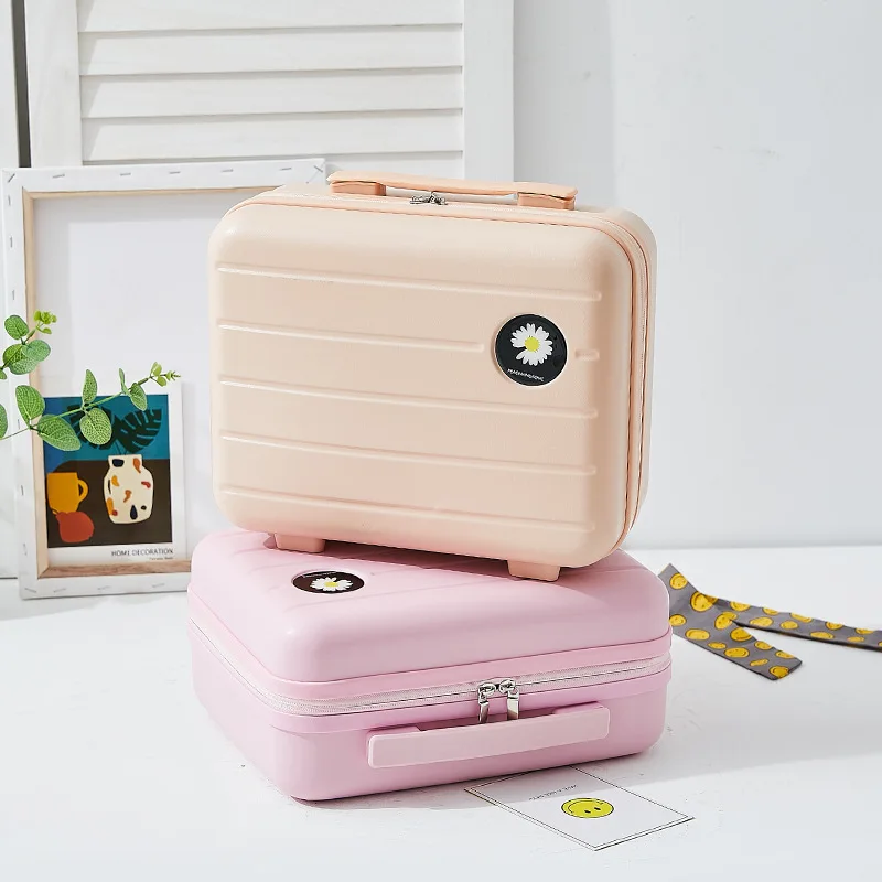 New Vintage Cosmetic Bag Portable Suitcase 16 Inch Multi Function Compartment Storage Bag Large Capacity Wash Bag 34X15X25CM