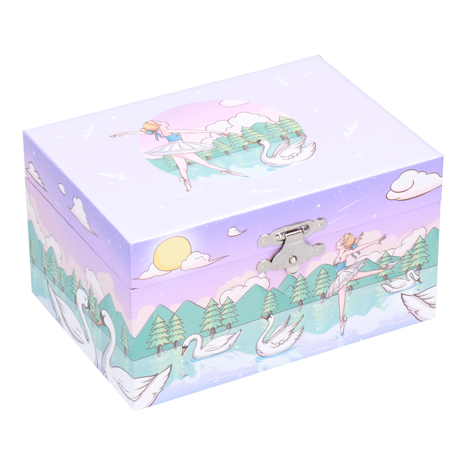 

Children Musical Jewelry Box Kid Girls Cartoon Ballerina Storage Box Organizer GiftF Type Fiberboard 15x10.5x8.5cm