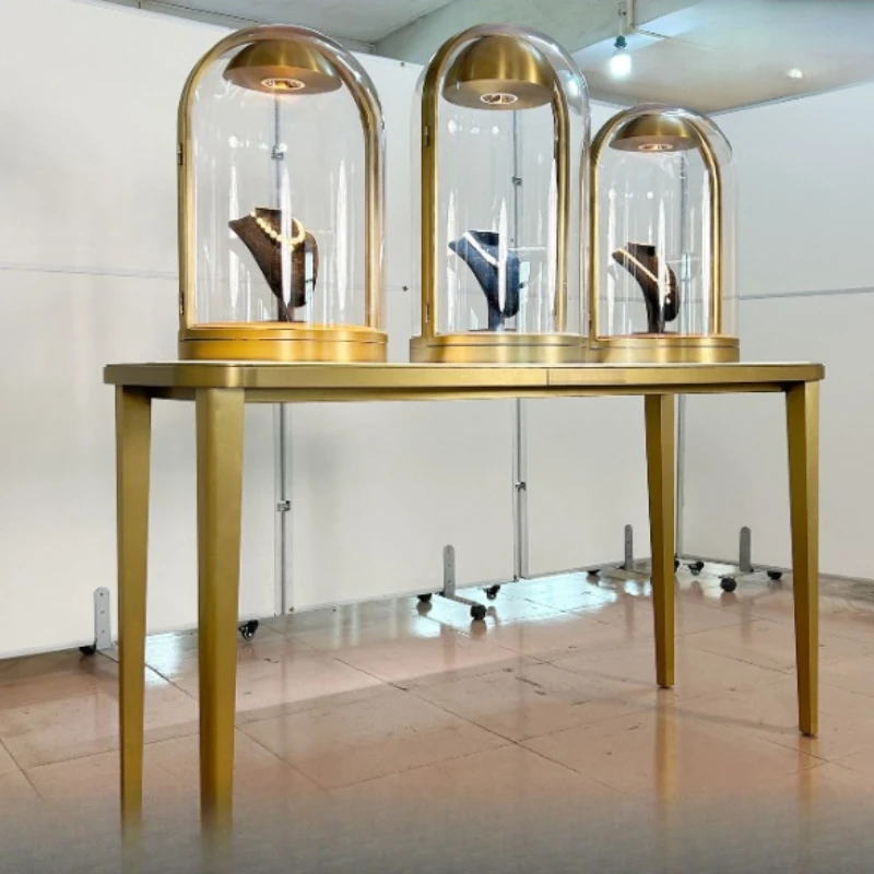 

High-end jadeite necklace Nakajima glass cover jewelry display case