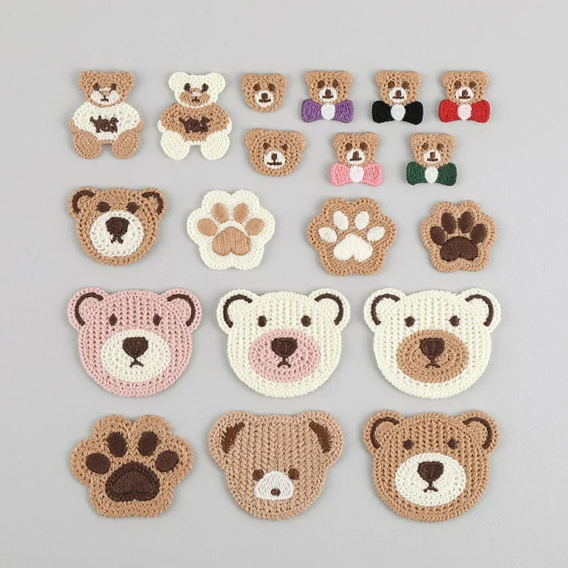 DIY Versatile Cartoon Teddy Bear Embroidery Patch Bag Down Jacket Phone Case Hair Decoration Shoes Socks Sweater Patch